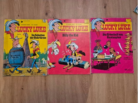 3 Bände Lucky Luke Comics aus 1980ern